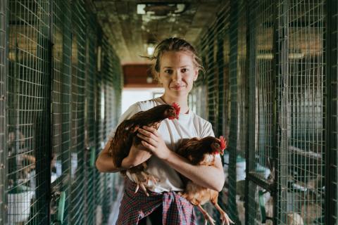 Female Chicken Farmer